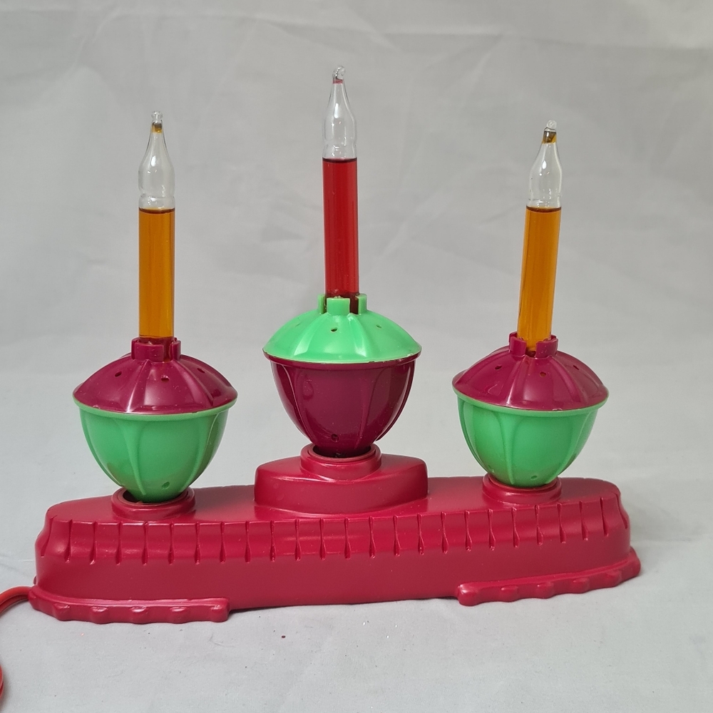 Multicolor Bubble Light Mini Candolier Candelabra Christmas Vinta…